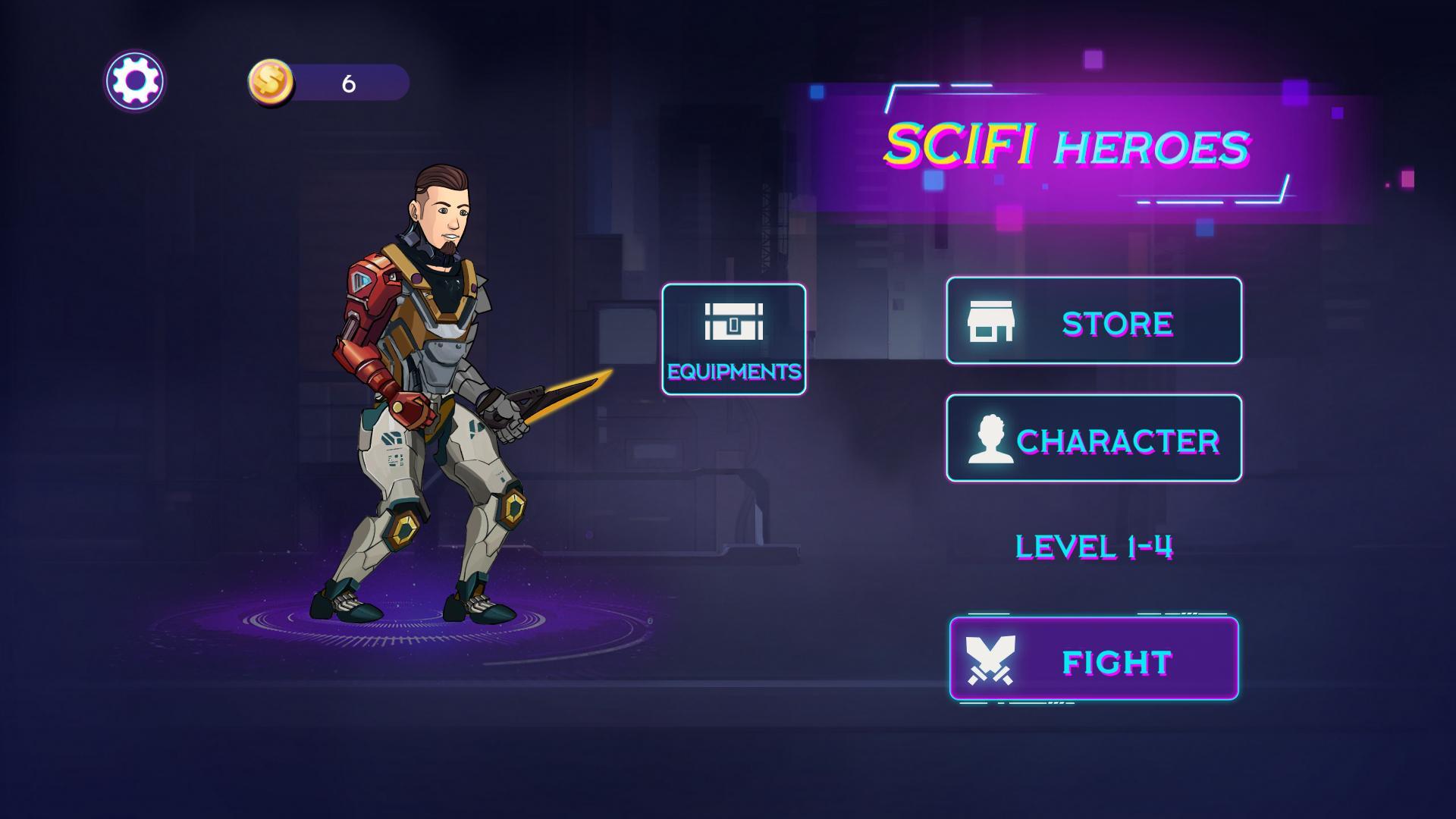 Sci-fi Warrior Game Screenshot