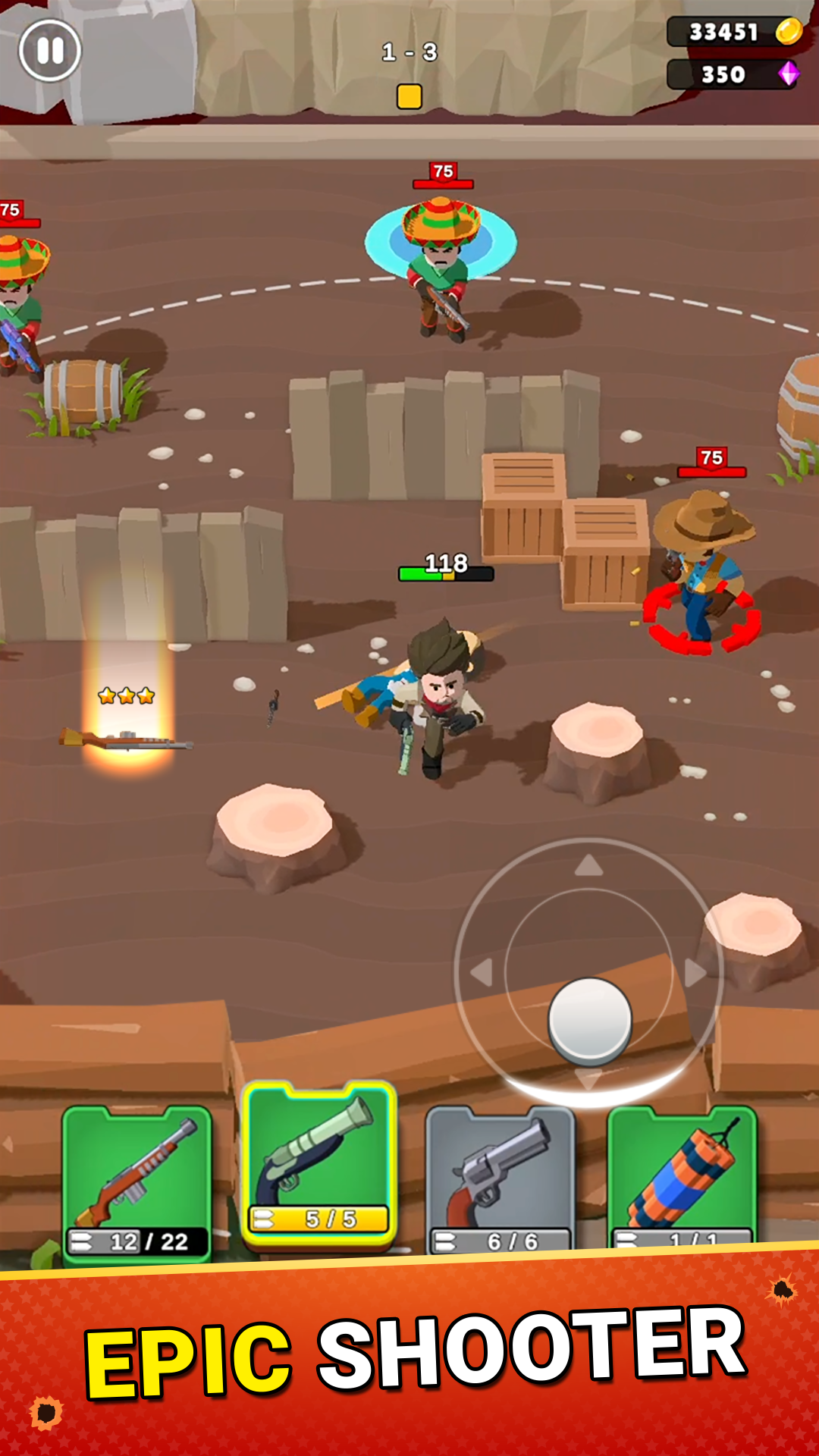 Gun Shot Rumble Game Screenshot