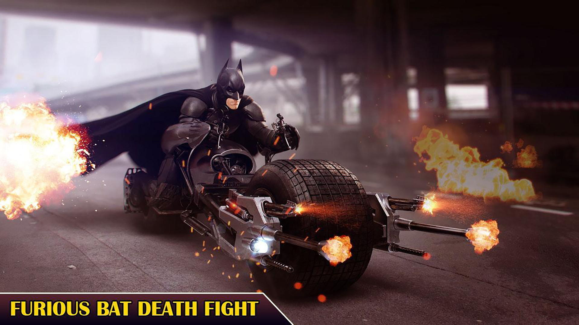 Cuplikan Layar Game Bat Hero Moto Bike Stunt