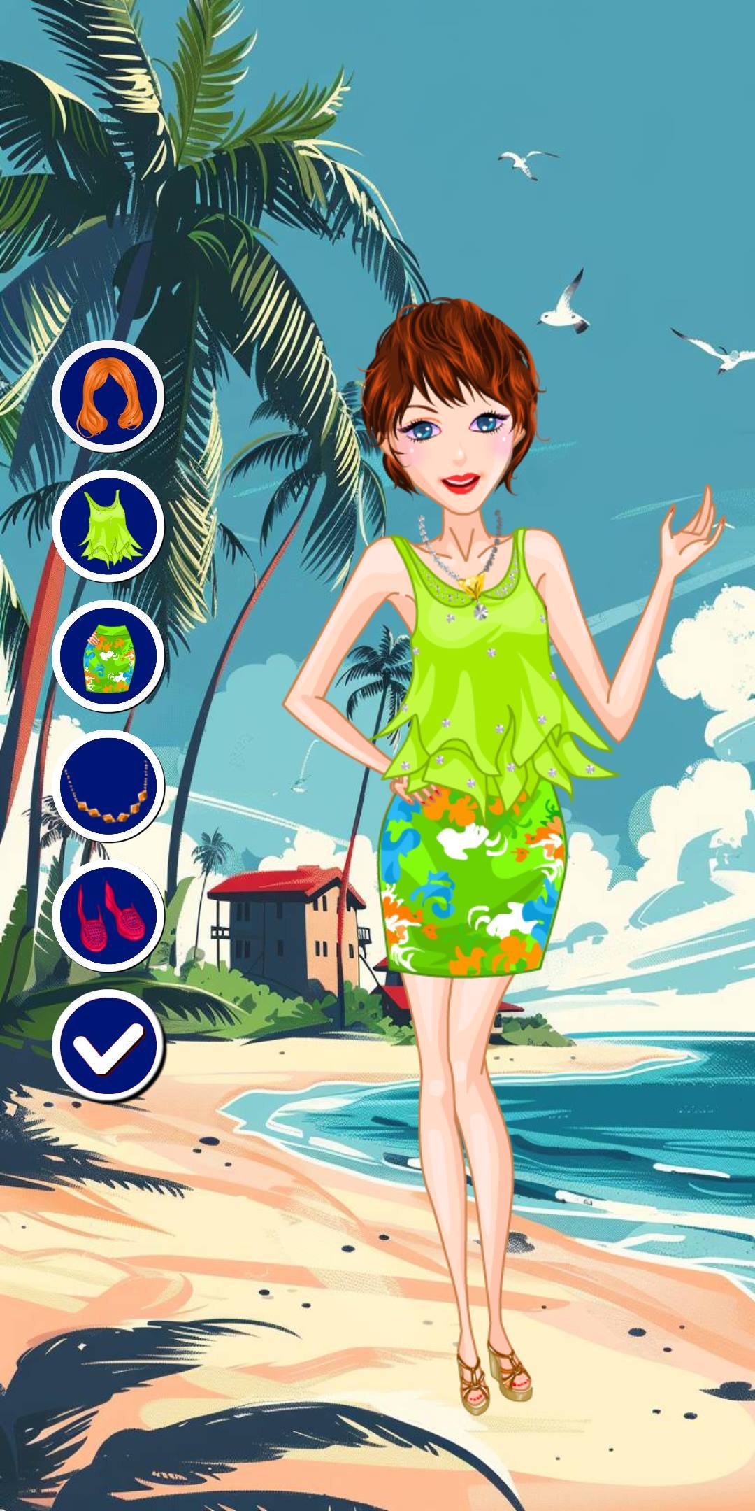 Beautiful in Beach Dress Up Game Screenshot