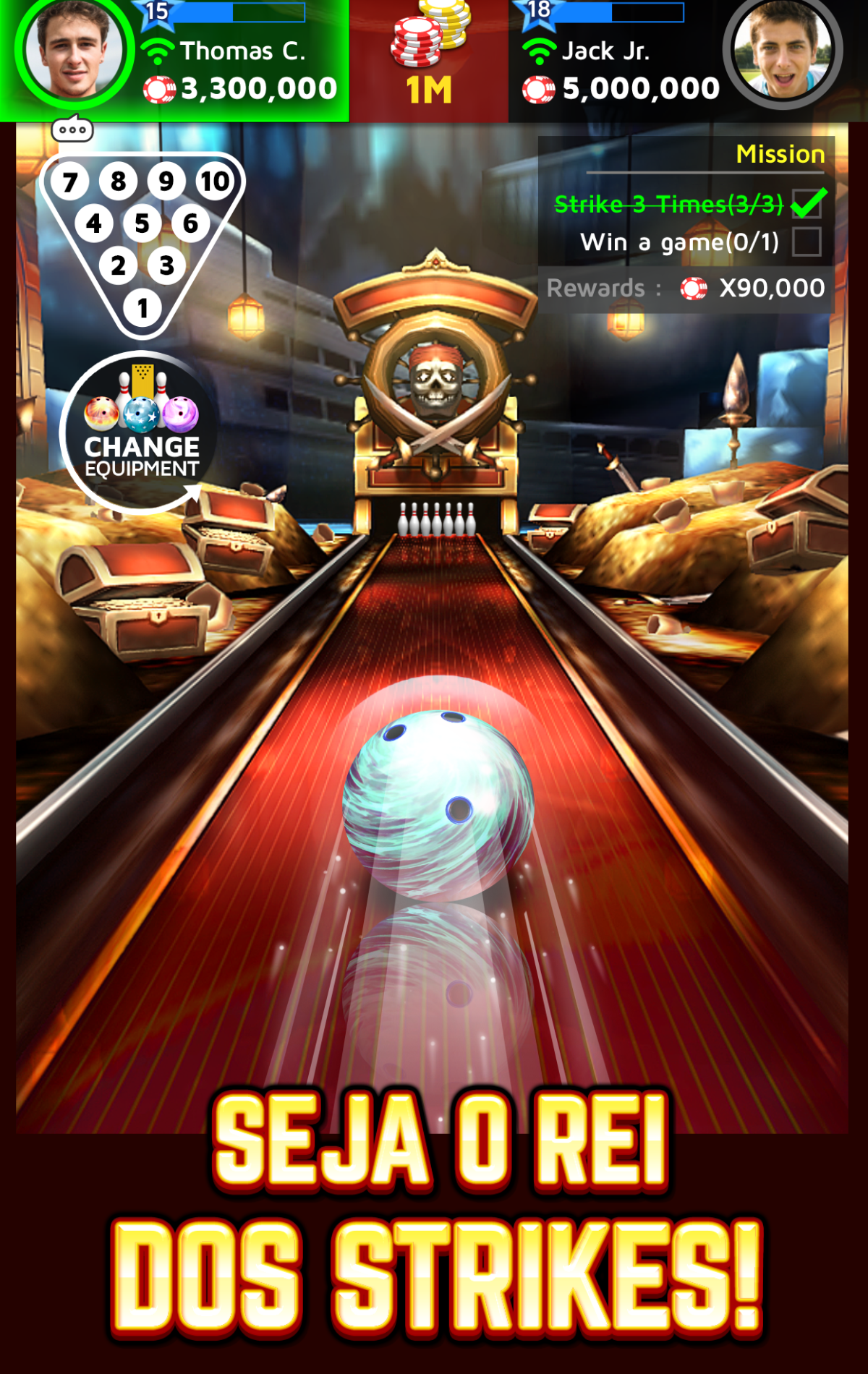 Captura de Tela do Jogo Bowling King