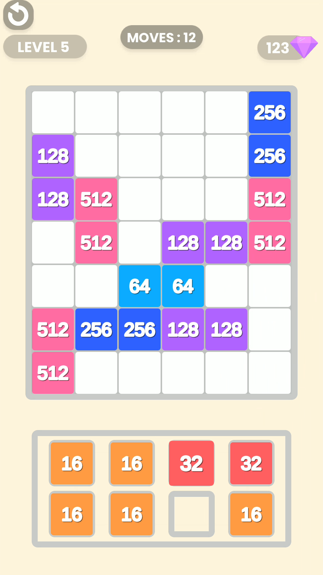 Merge and Match 2048 Game Screenshot
