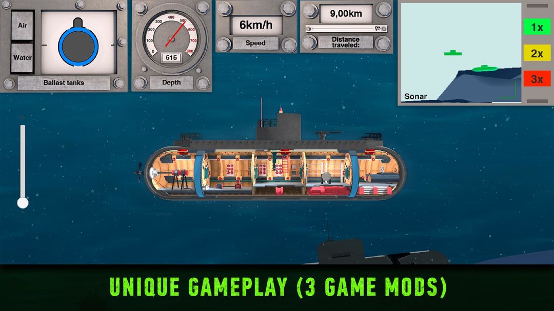 Screenshot of Submarine Games: Warships Inc