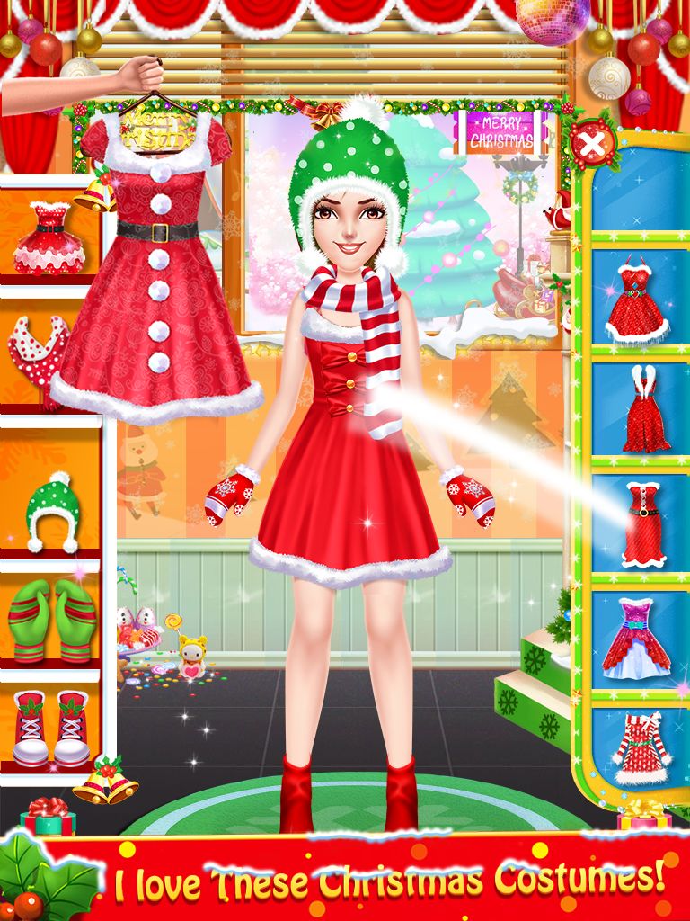 Christmas Salon Makeover & Dressup Game for Girls 게임 스크린 샷