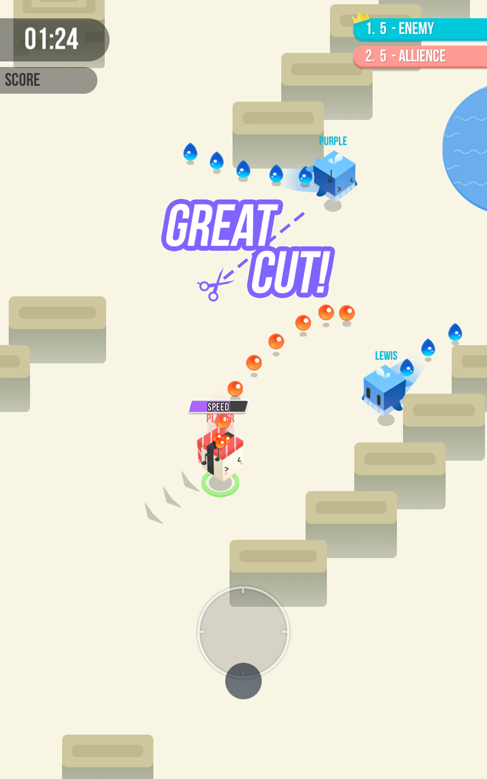 Cut.io : Keep the tail Game Screenshot