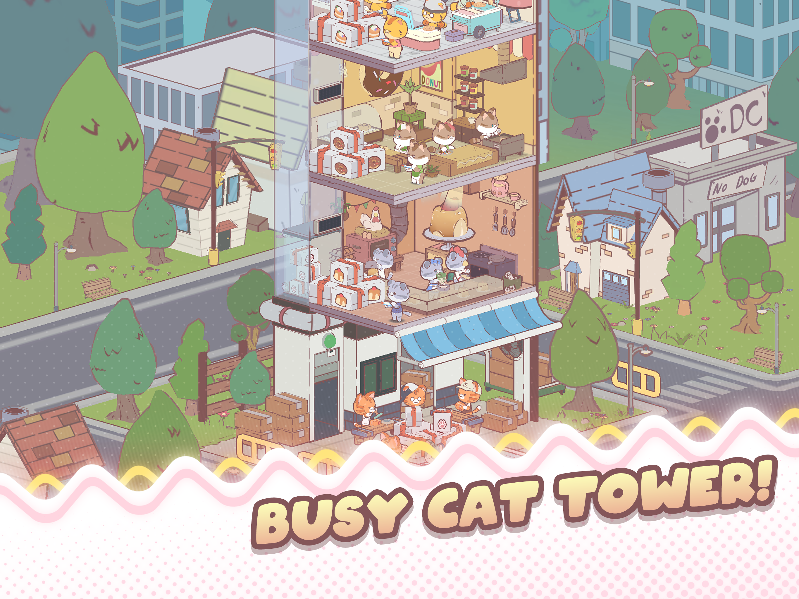 My Cat Tower : Idle Tycoon Game Screenshot