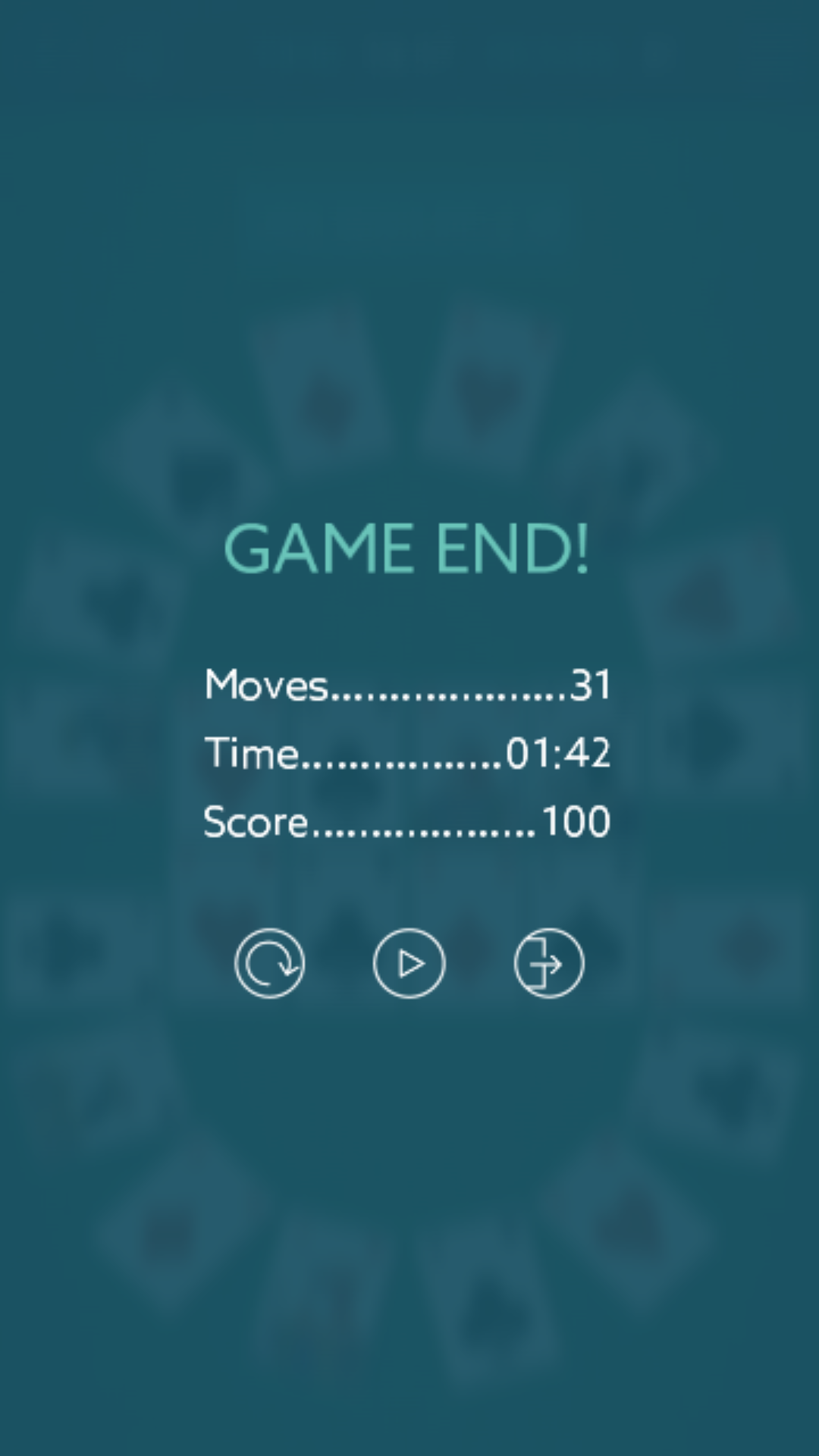 Crescent Solitaire screenshot game