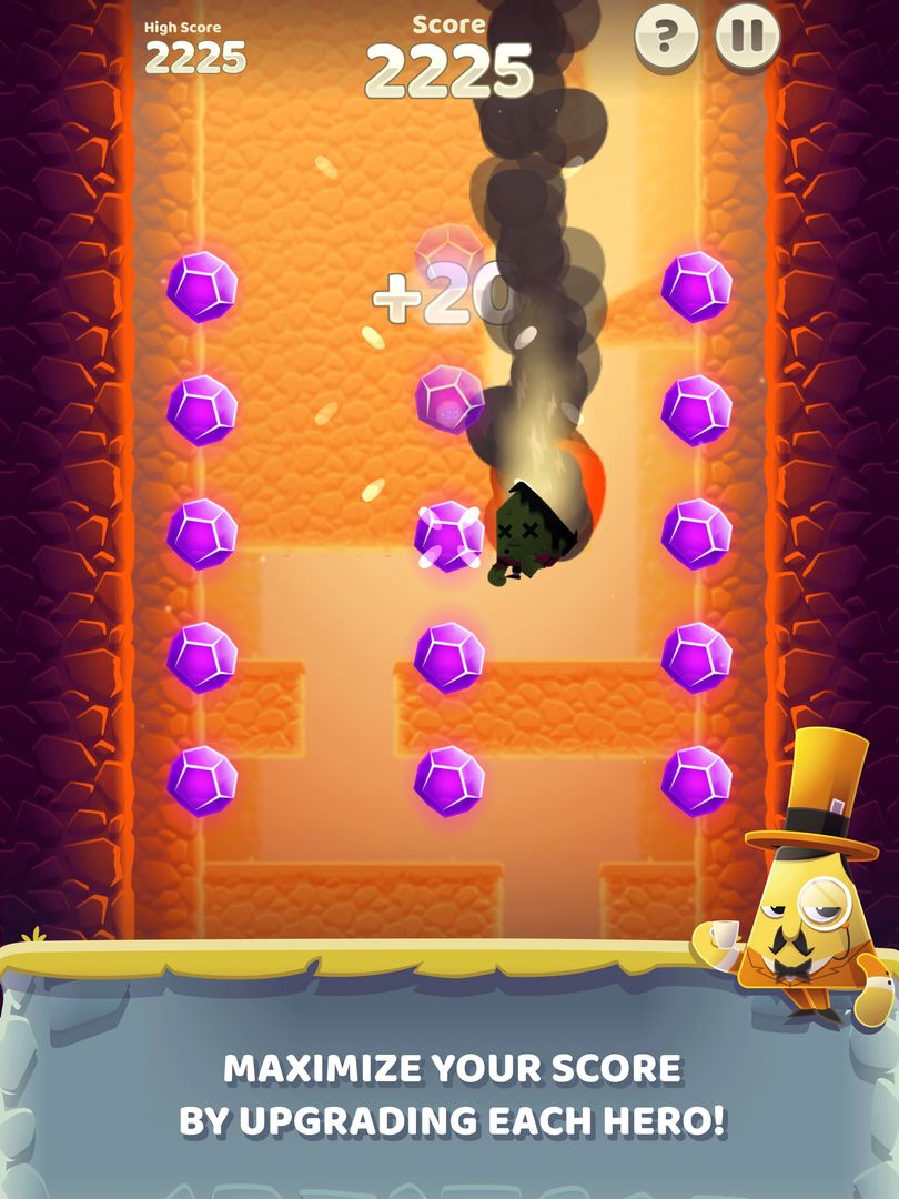 Canyon Crash: Fall Down screenshot game