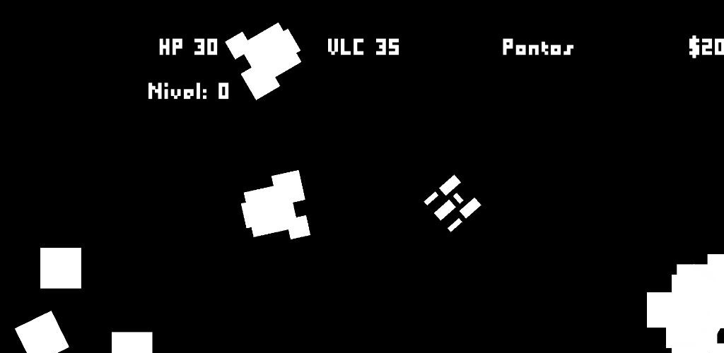 8bit Asteroids Game Screenshot