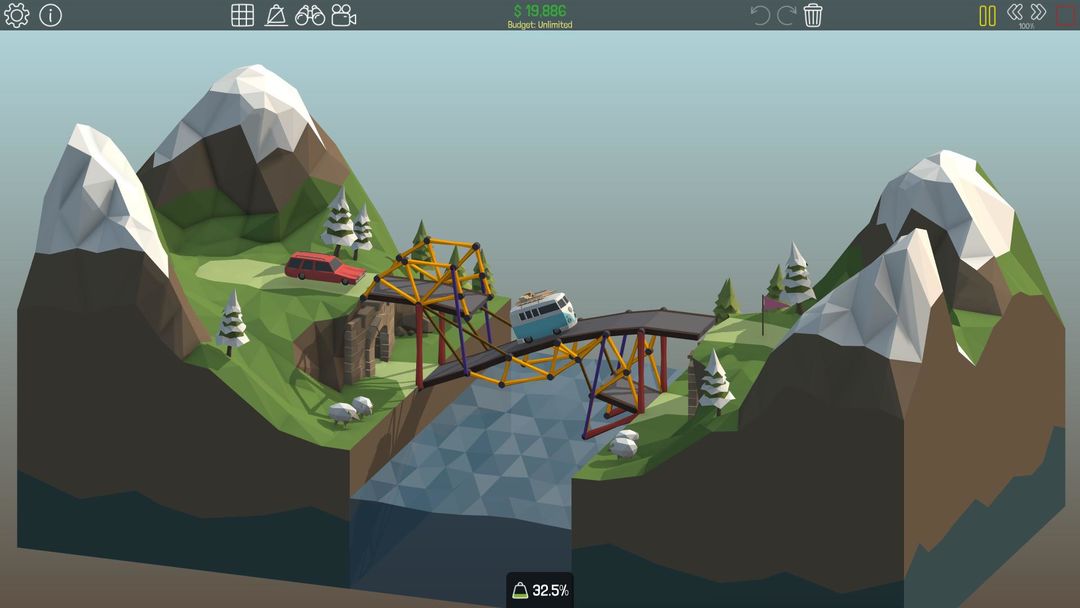Poly Bridge screenshot game