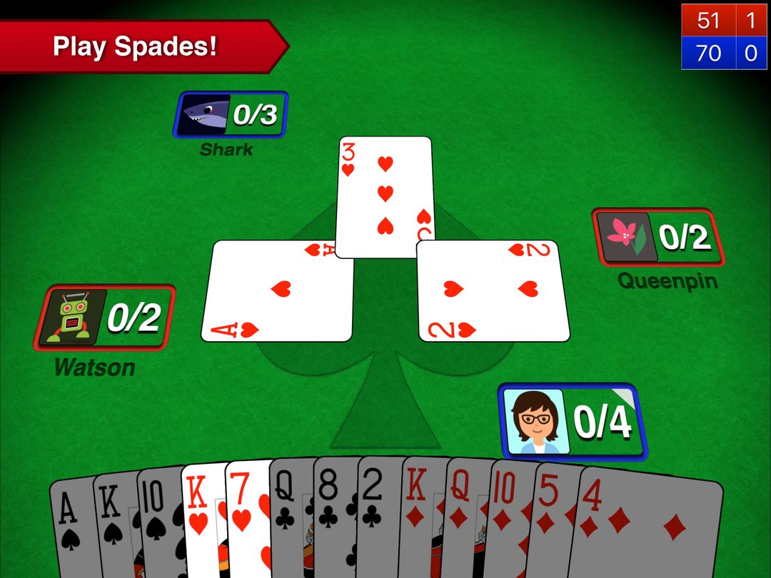 Screenshot of Spades + Card Game Online