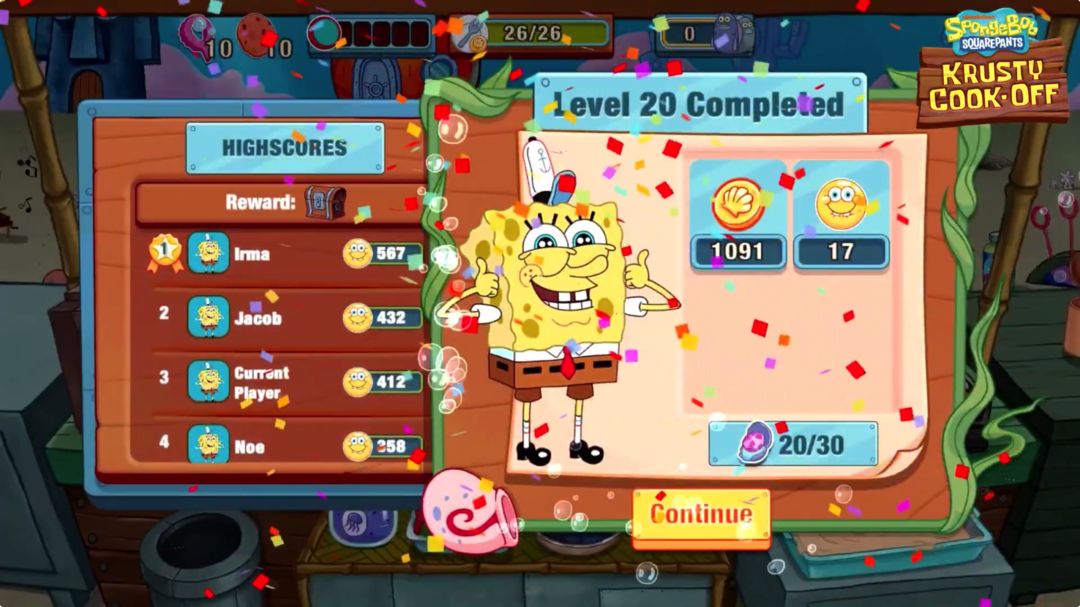 SpongeBob: Krusty Cook-Off 게임 스크린 샷