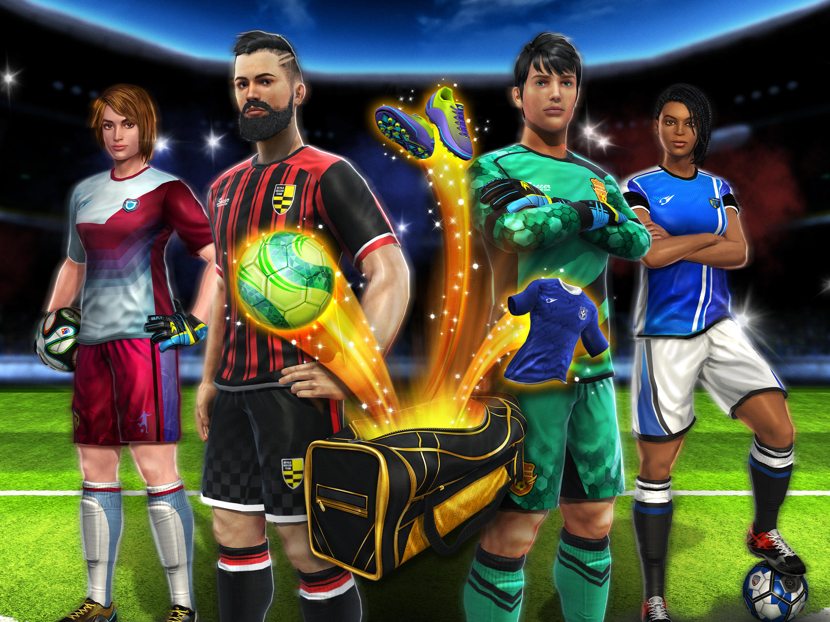 Captura de Tela do Jogo Football Strike: Online Soccer