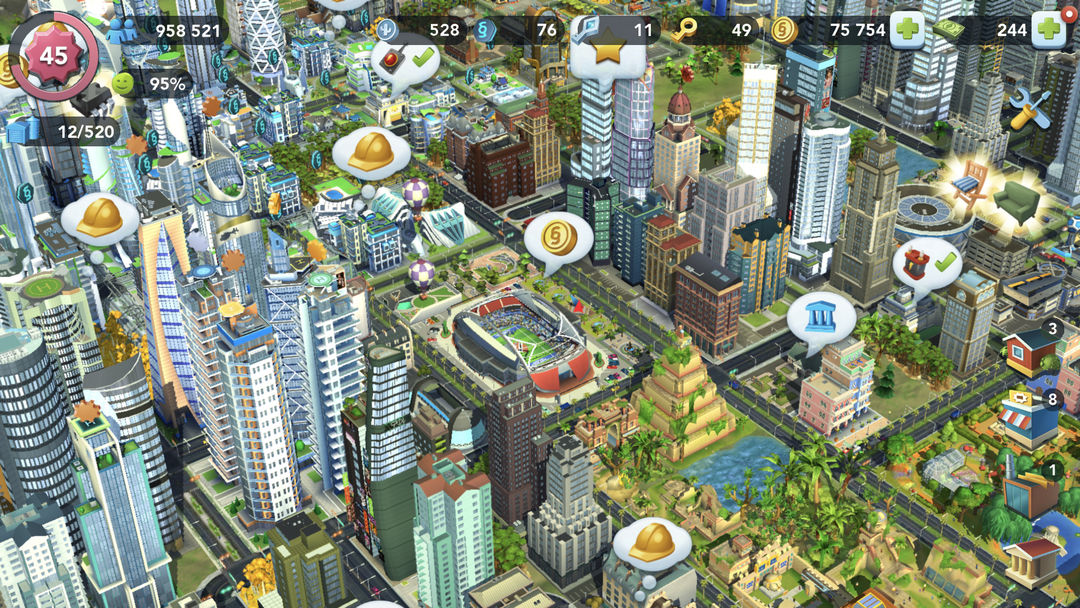 SimCity BuildIt ภาพหน้าจอเกม