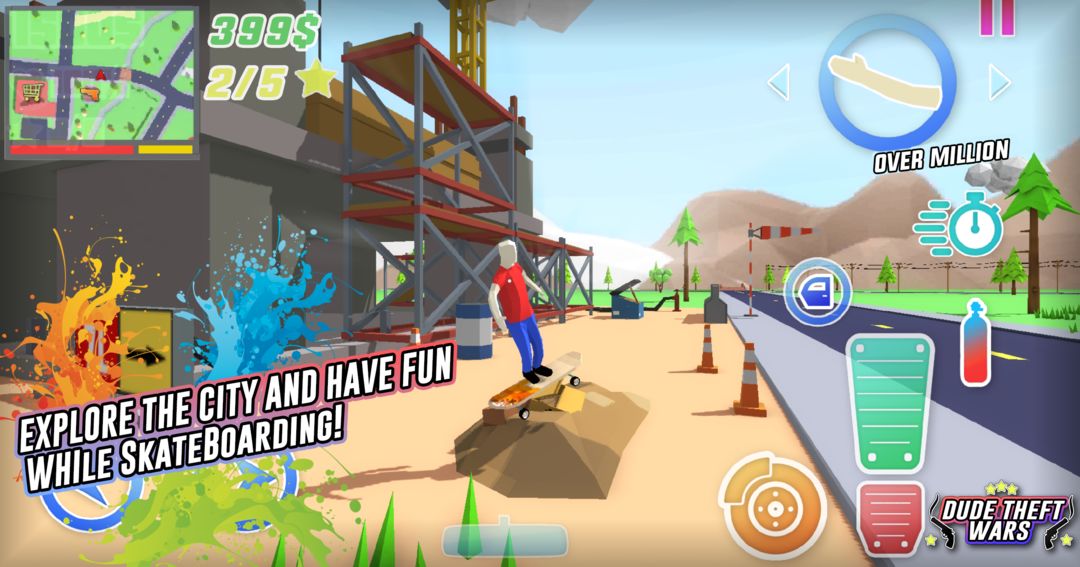 Dude Theft Wars: Open World Sandbox Simulator BETA 게임 스크린 샷