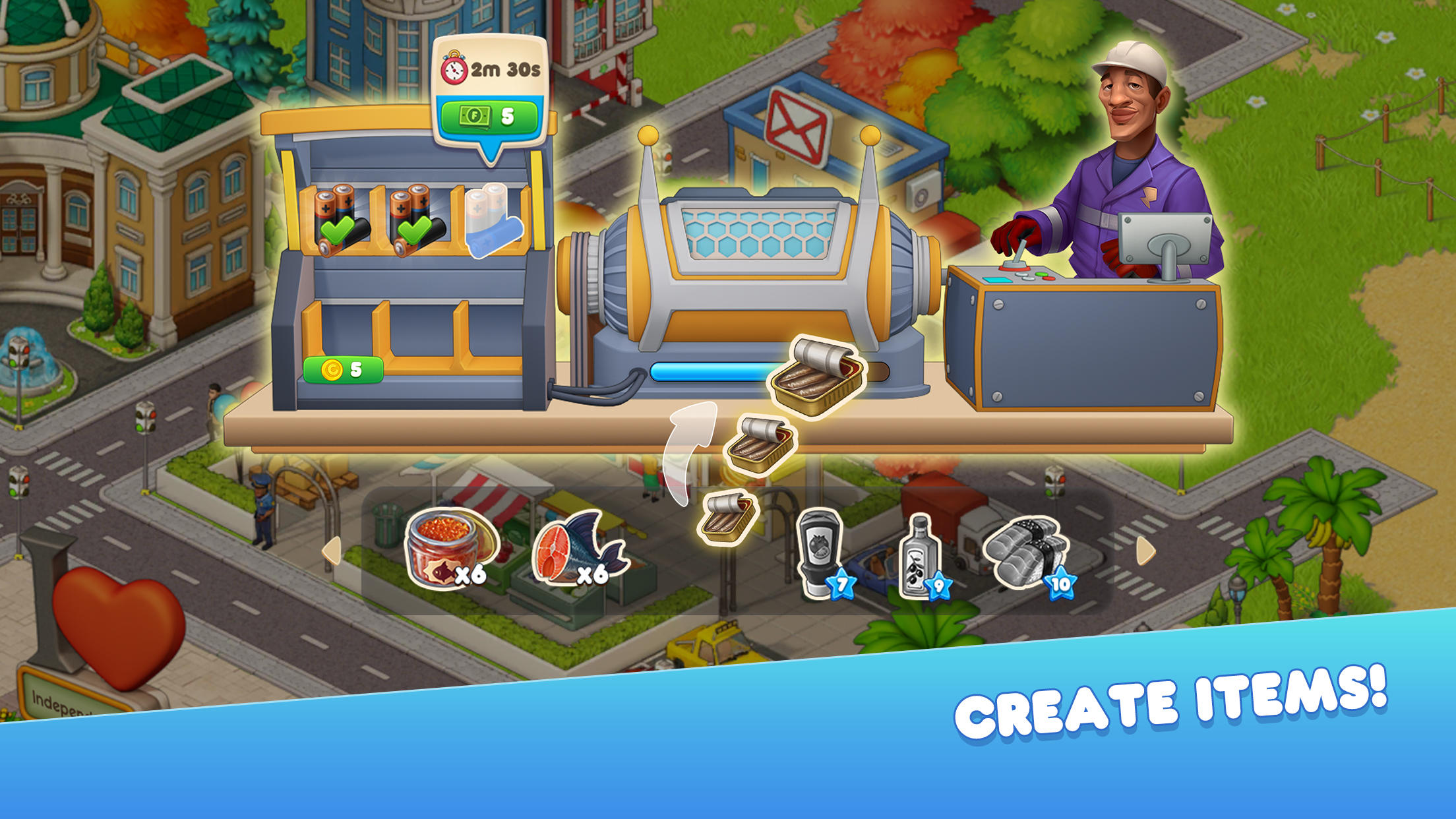 Screenshot of Fluffy Town: Boom Story