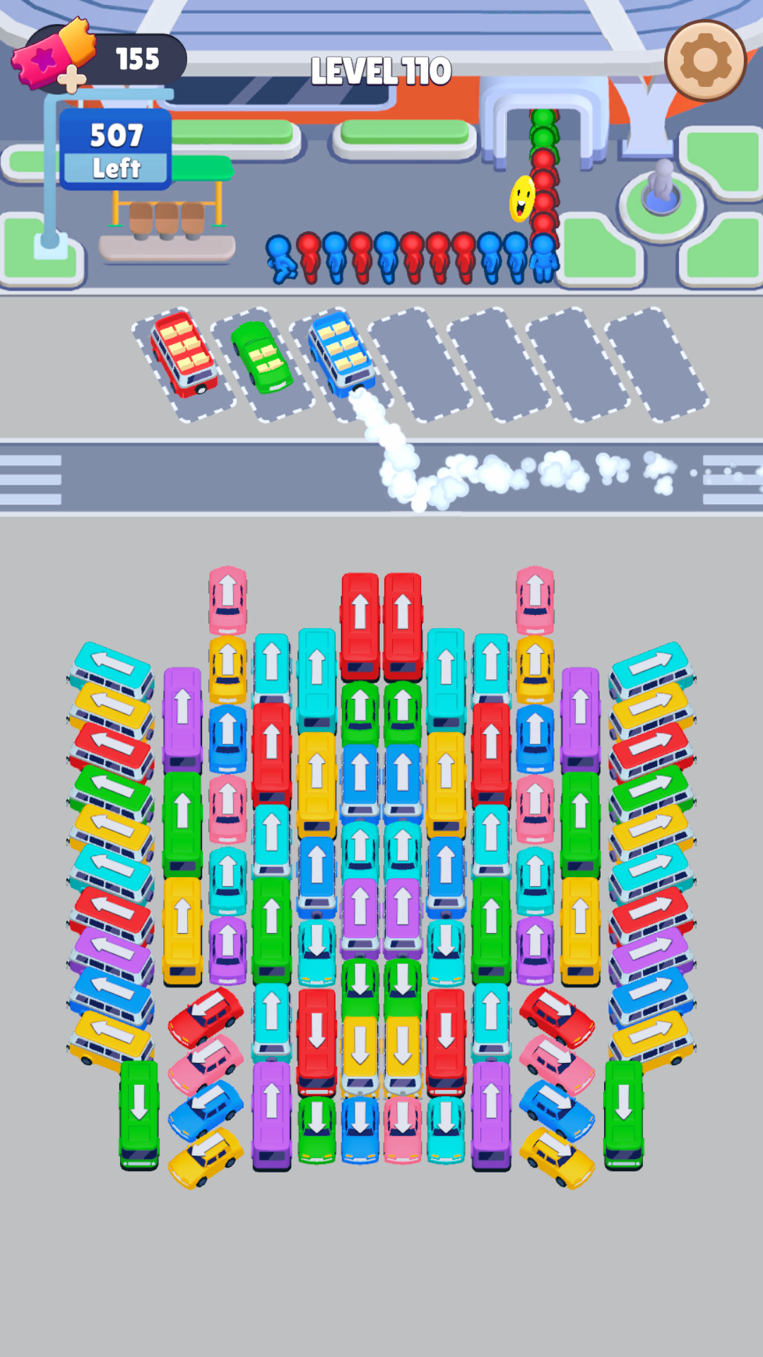 Bus Sort: Car Parking Jam Game Screenshot