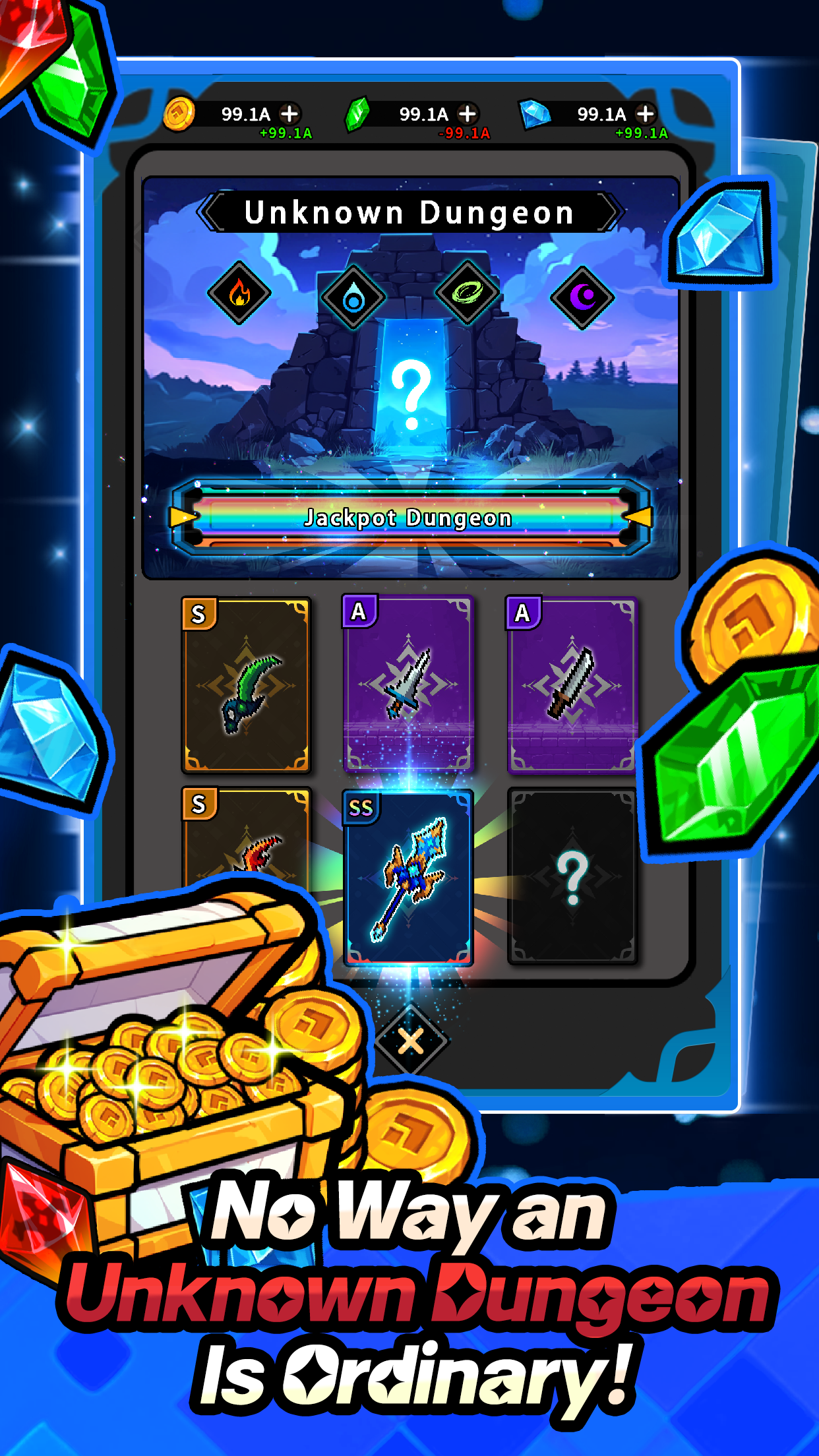 Captura de Tela do Jogo Hidden Heroes : AFK Idle RPG