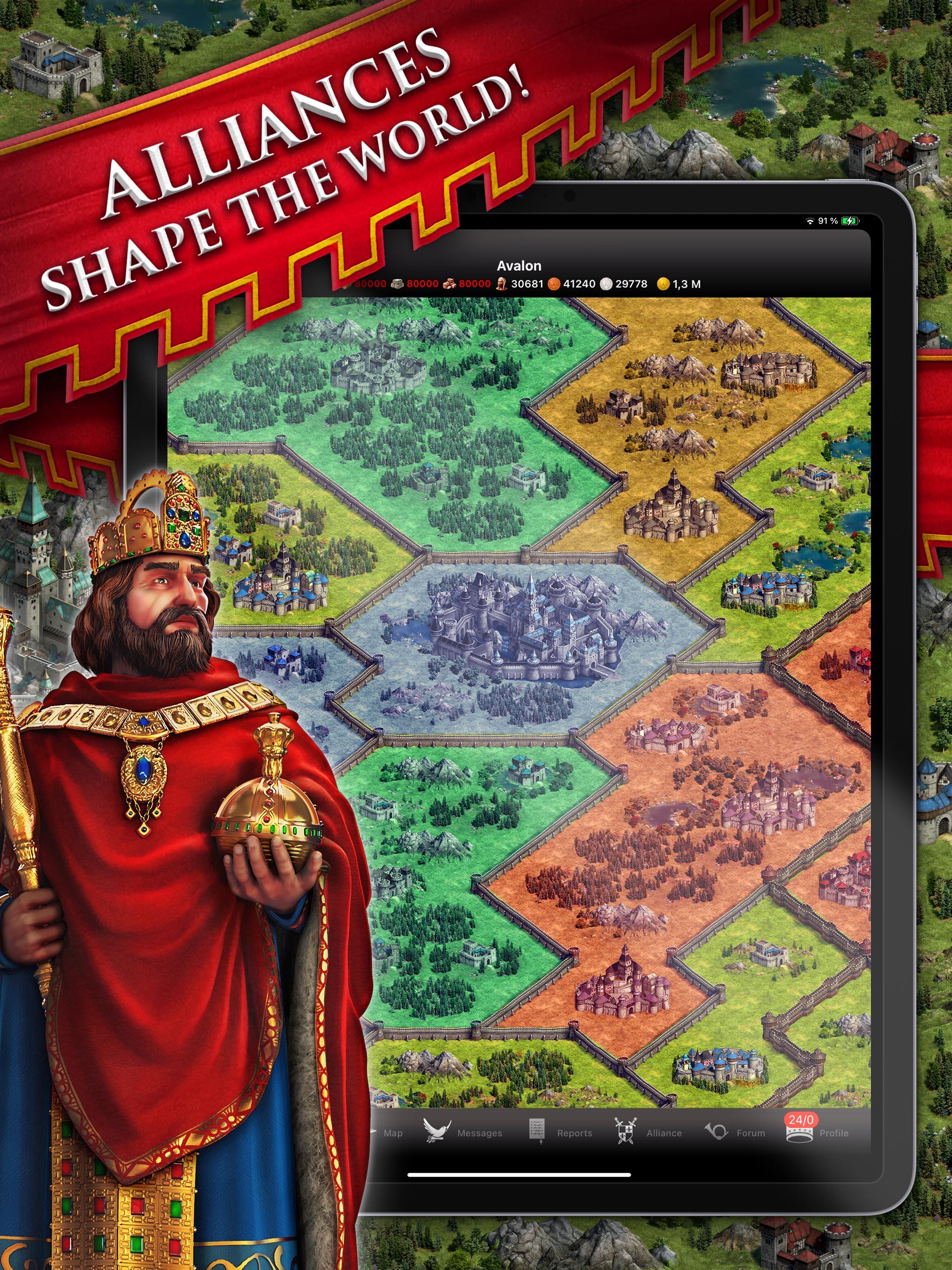 Lords & Knights - Medieval MMO Game Screenshot