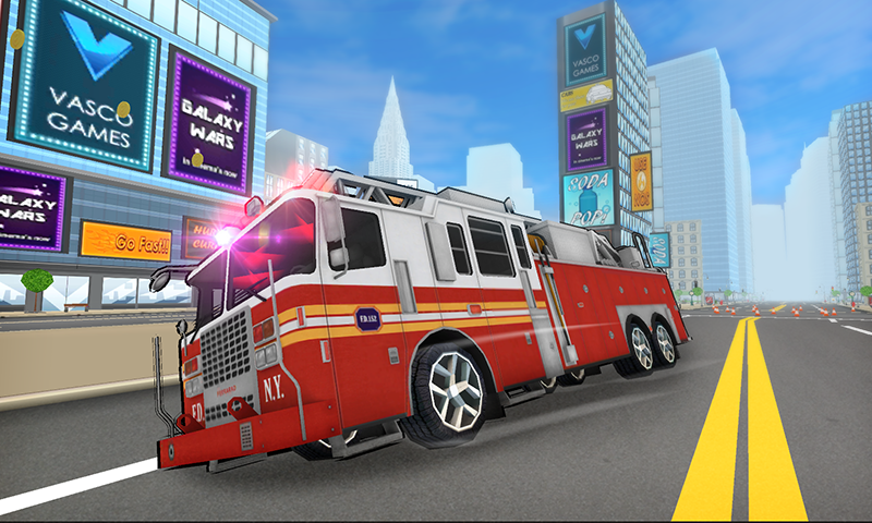 Fire Truck Racer: Chicago 3D 게임 스크린샷