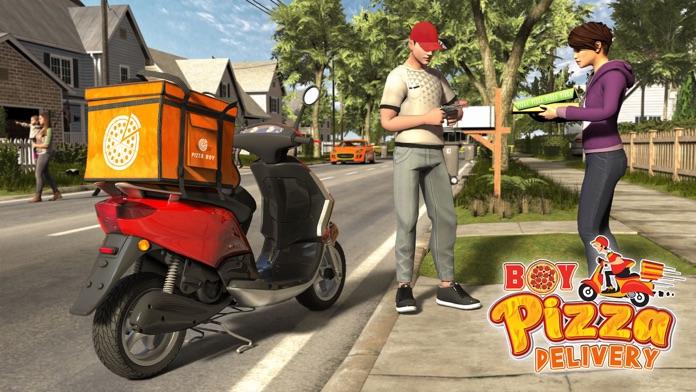 Pizza Food Delivery Bike Guy Game Screenshot
