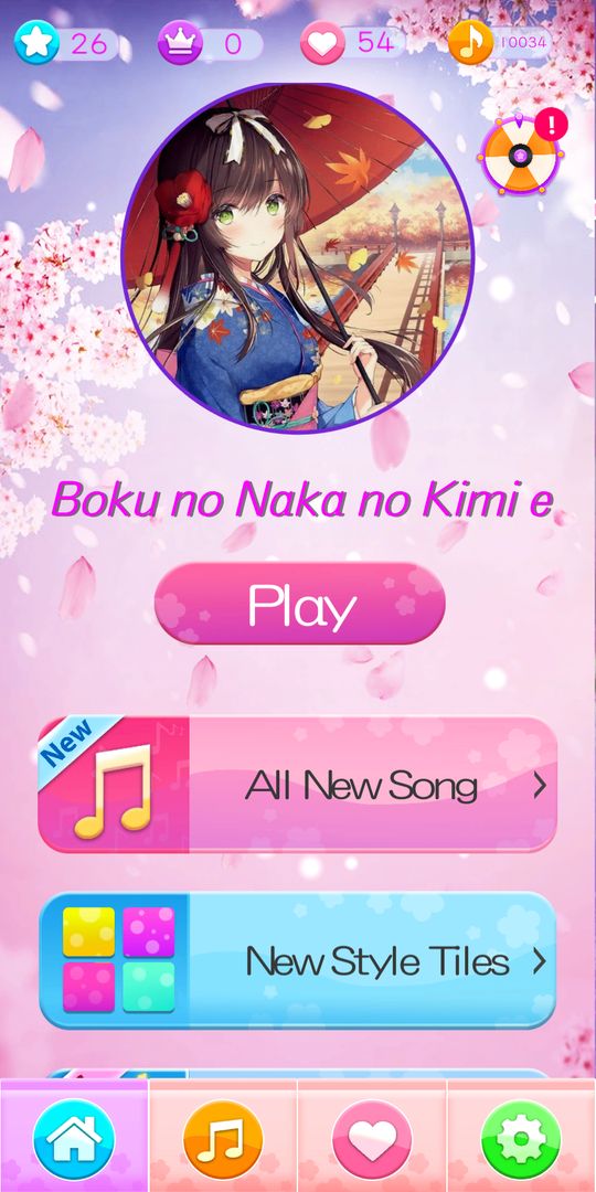 Screenshot of Anime Songs Piano Tiles - Pianist Rhythm Game