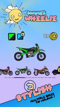 Summer Wheelie Game Screenshot