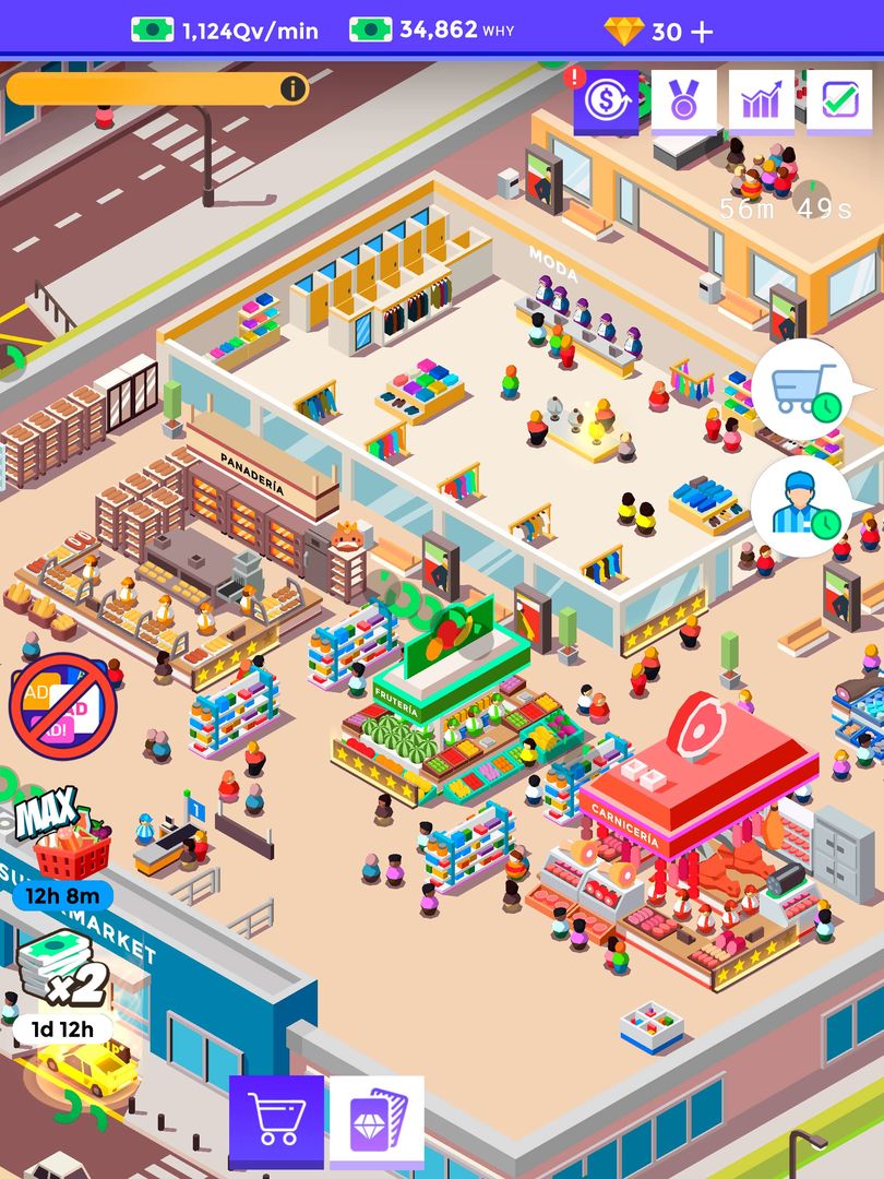 Idle Supermarket Tycoon - Tiny Shop Game 게임 스크린 샷
