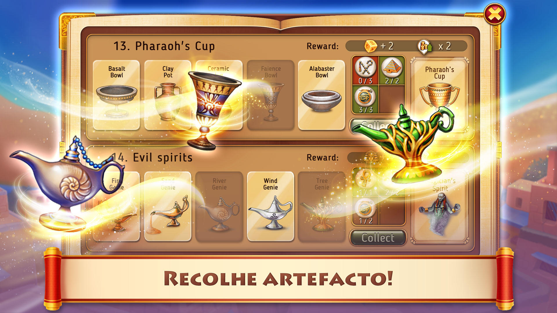 Captura de Tela do Jogo Cradle of Empires Match 3 Jogo
