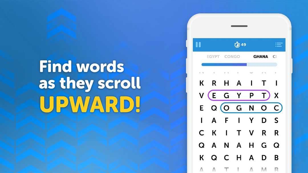UpWord Search - Scrolling Word Search Puzzle Game ภาพหน้าจอเกม