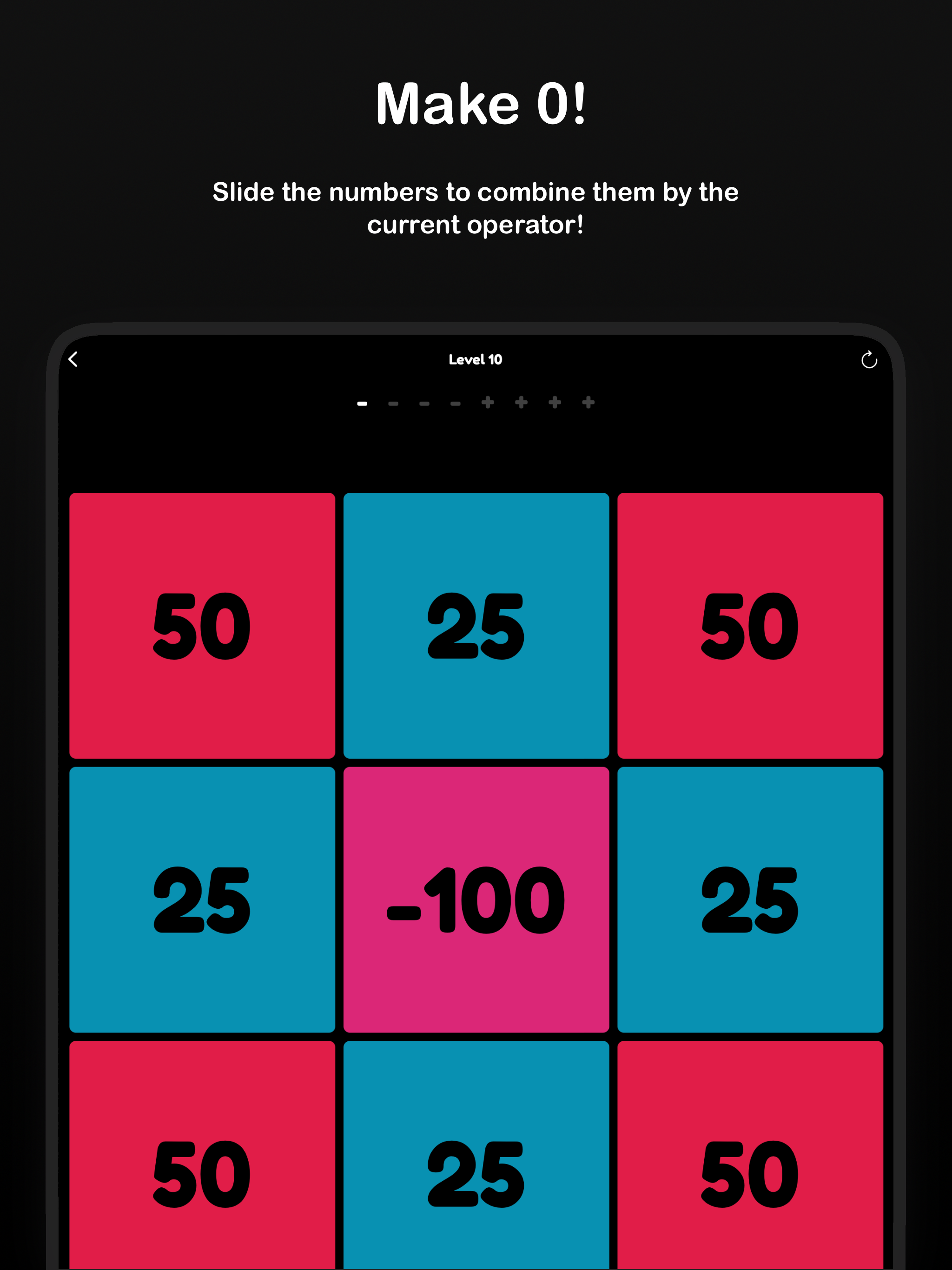 Make 0! – a Number Puzzle Game ภาพหน้าจอเกม