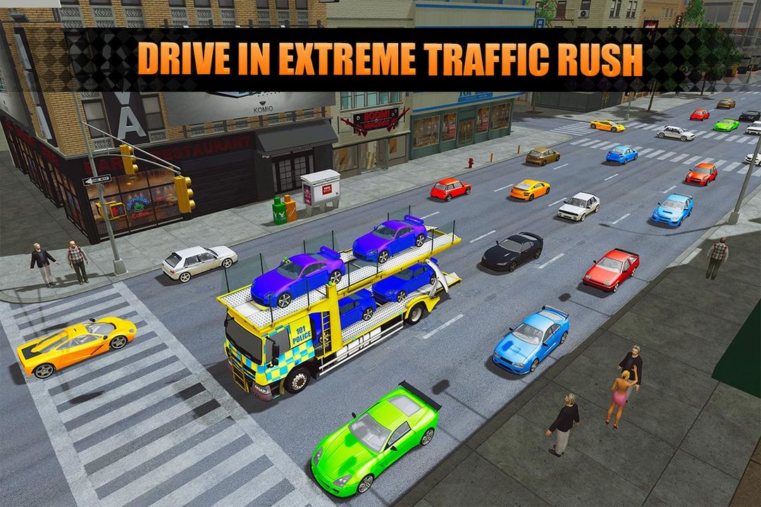 US Police City Car Transport Truck 3D 게임 스크린 샷