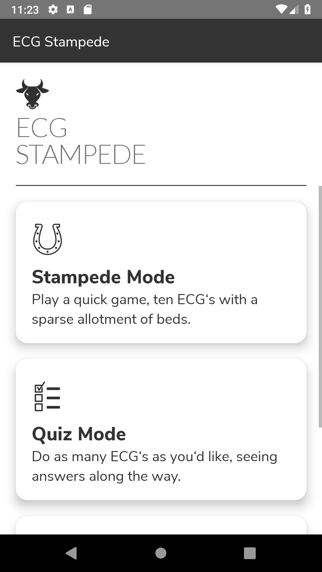 ECG Stampede Game Screenshot