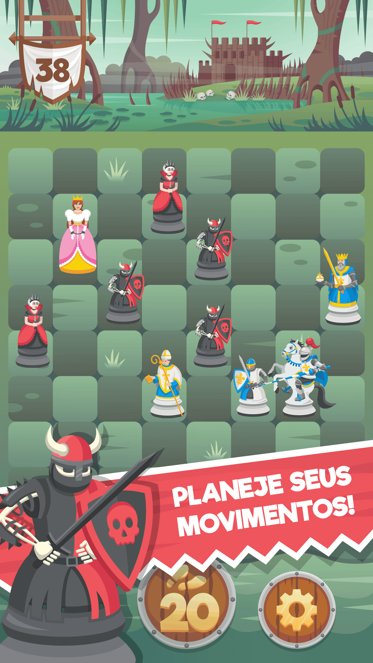 Captura de Tela do Jogo Knight Saves Queen