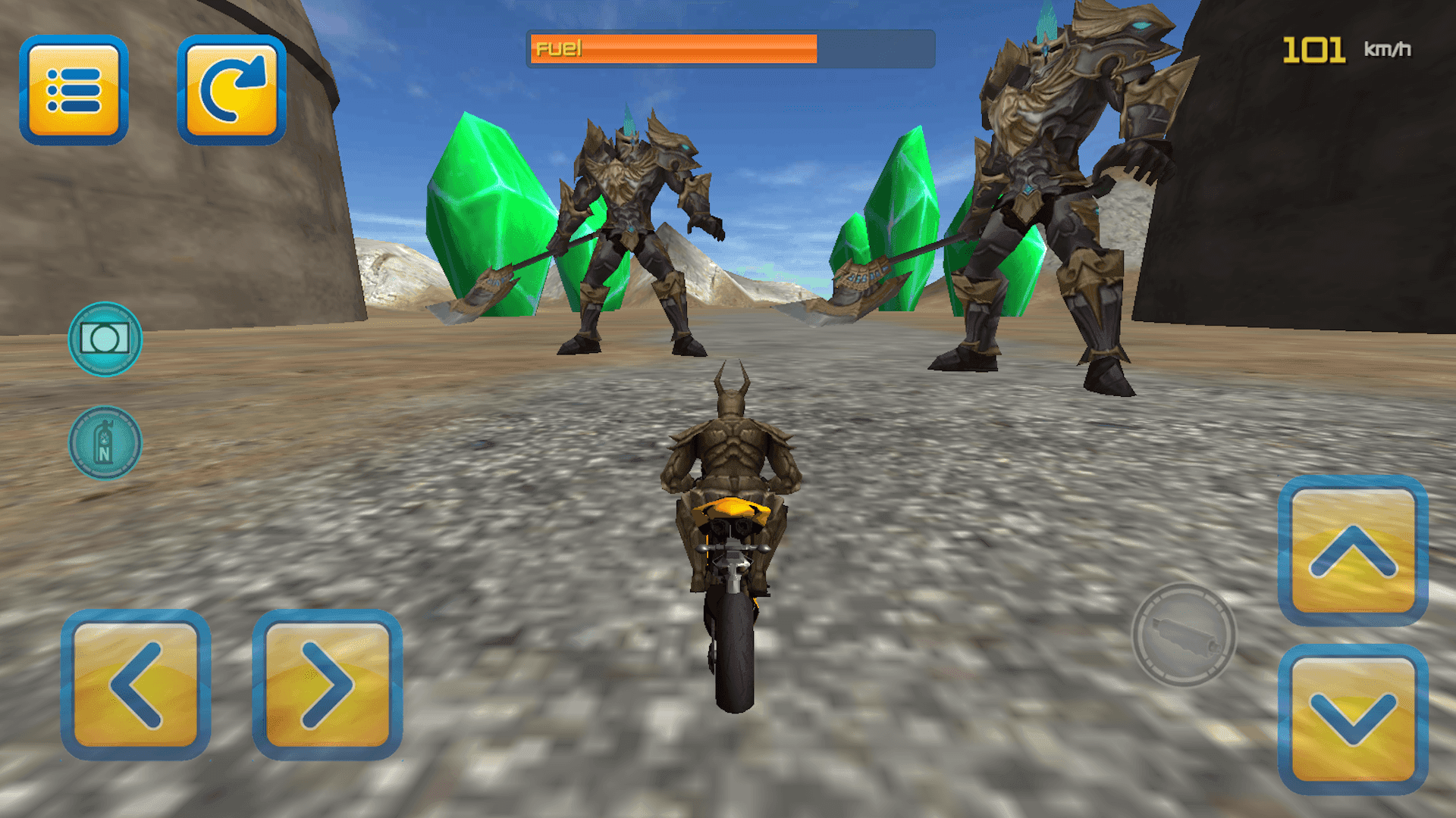 Motorbike Fantasy Warrior Jump Game Screenshot