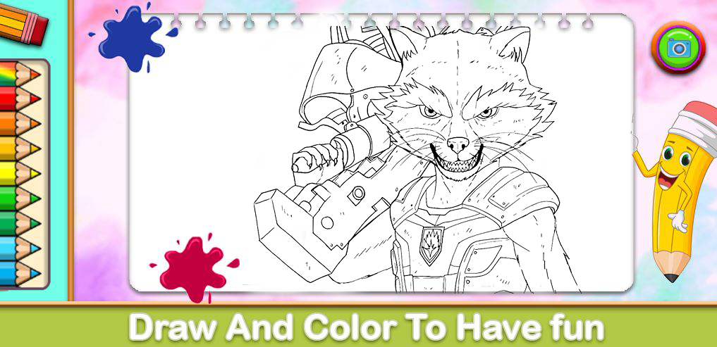 Guardians Coloring Game Screenshot