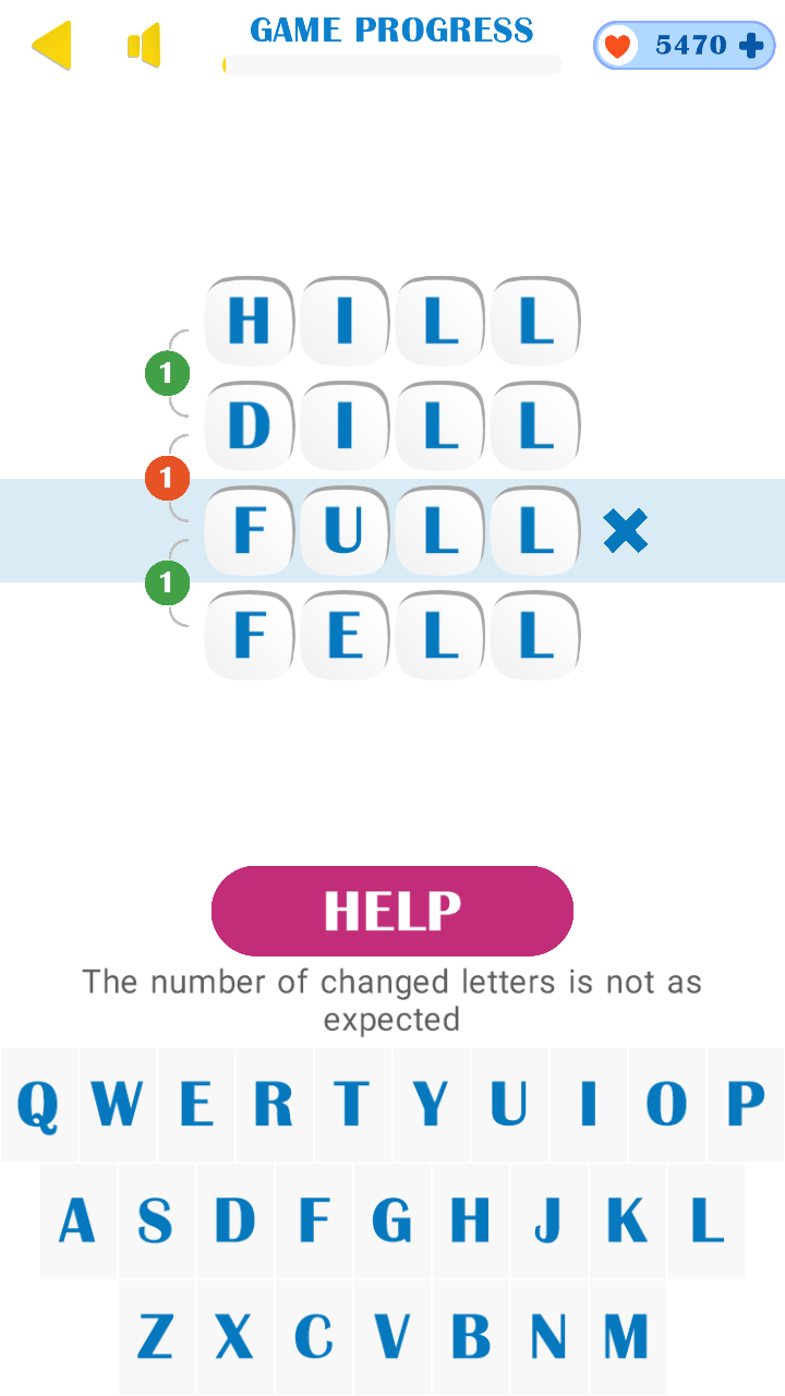 Between the Words Game Screenshot