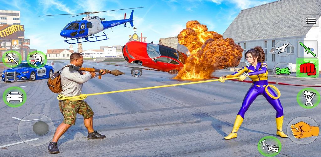 Superhero Open World Rope hero screenshot