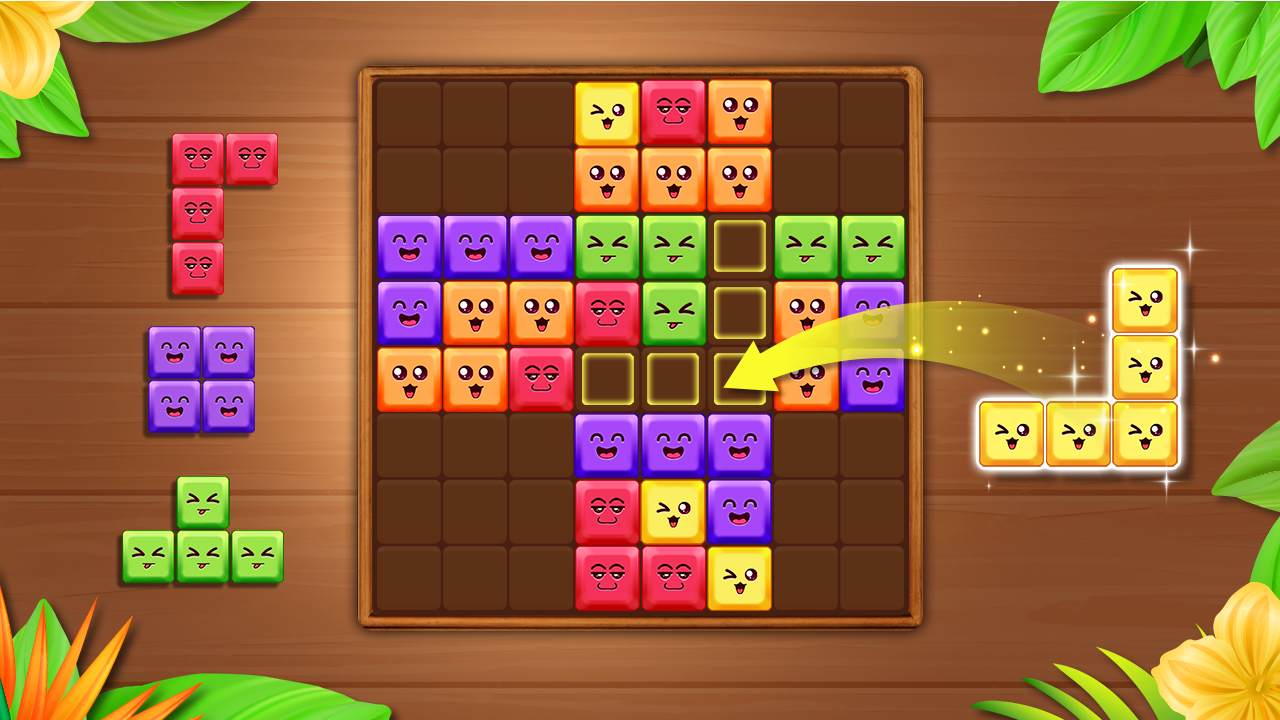 Скриншот игры Emoji Blast: Block Puzzle