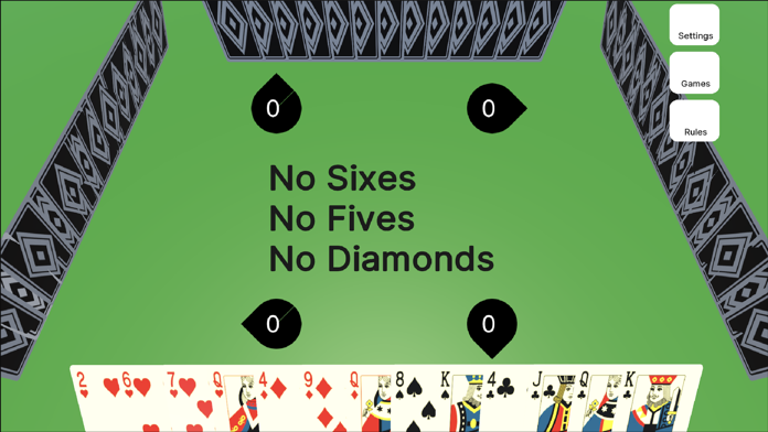 Screenshot of Barbu Card Game
