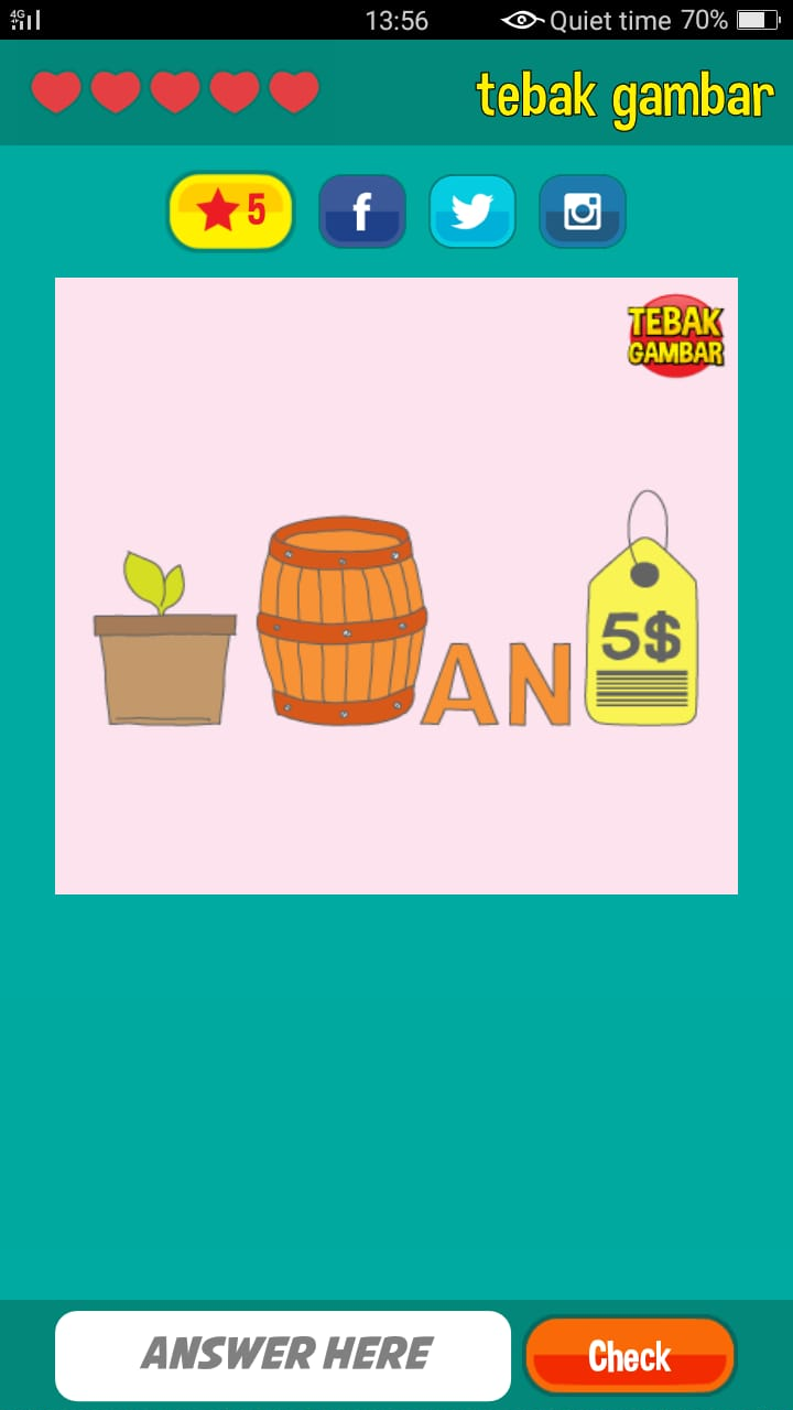 Скриншот игры Tebak Gambar