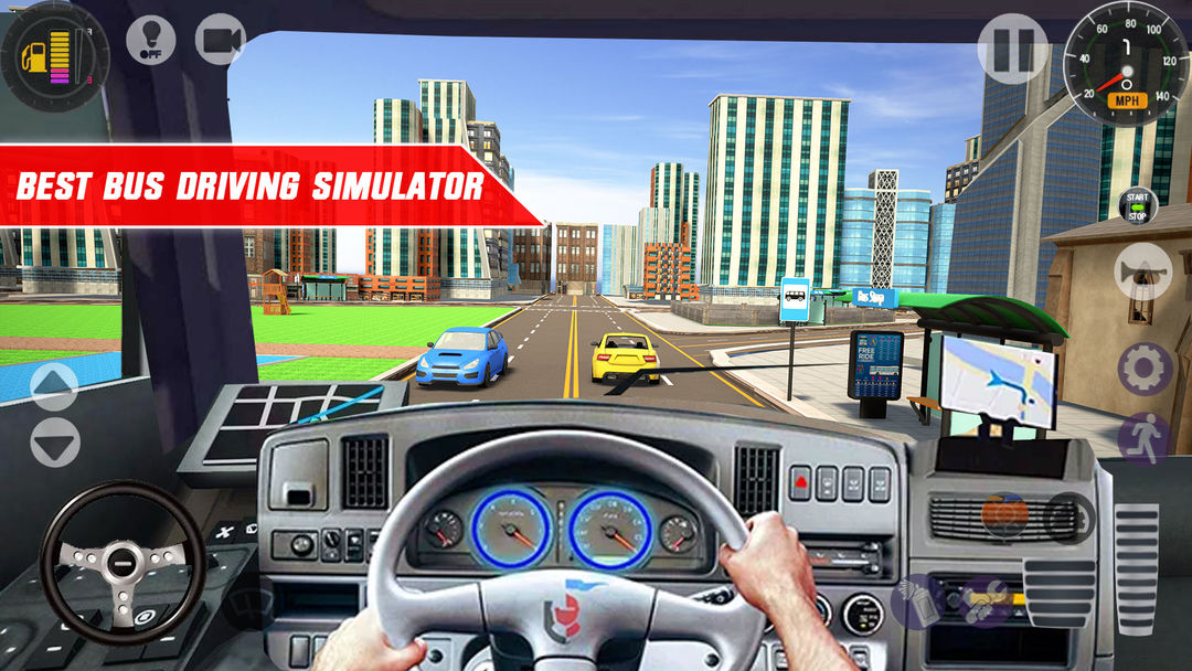 New City Coach Bus Simulator Game - Bus Games 2021 게임 스크린 샷