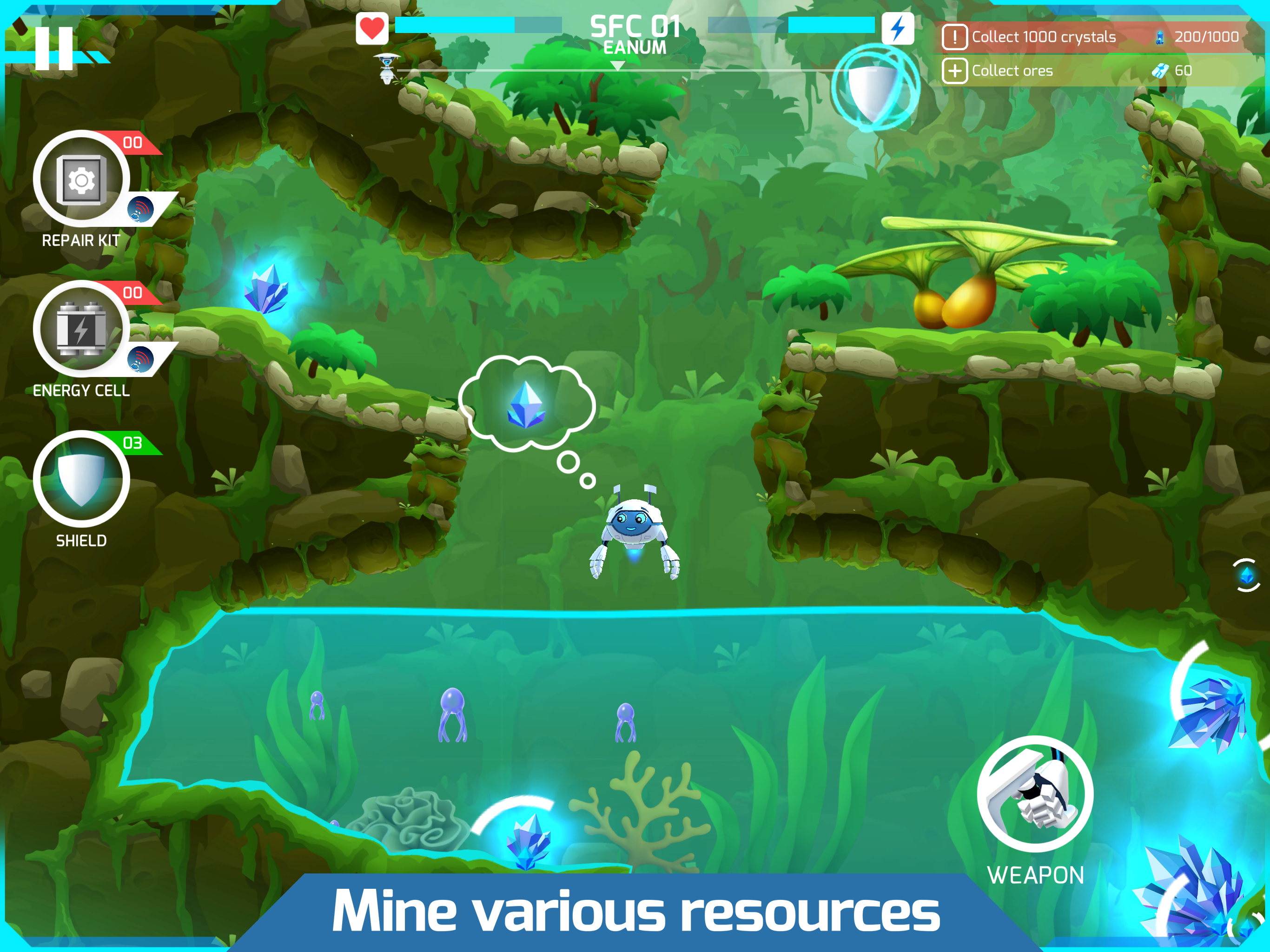 Mike the Planet Miner 게임 스크린 샷