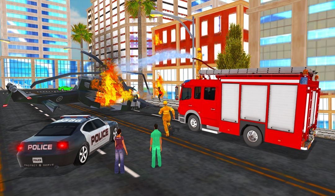 Firefighter Rescue Simulator 3D 게임 스크린 샷