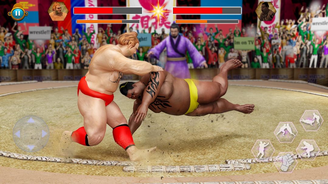 Sumo Stars Wrestling 2018: World Sumotori Fighting 게임 스크린 샷