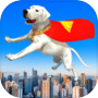 Flying Superhero Dog Hero City Rescue: Dog Games