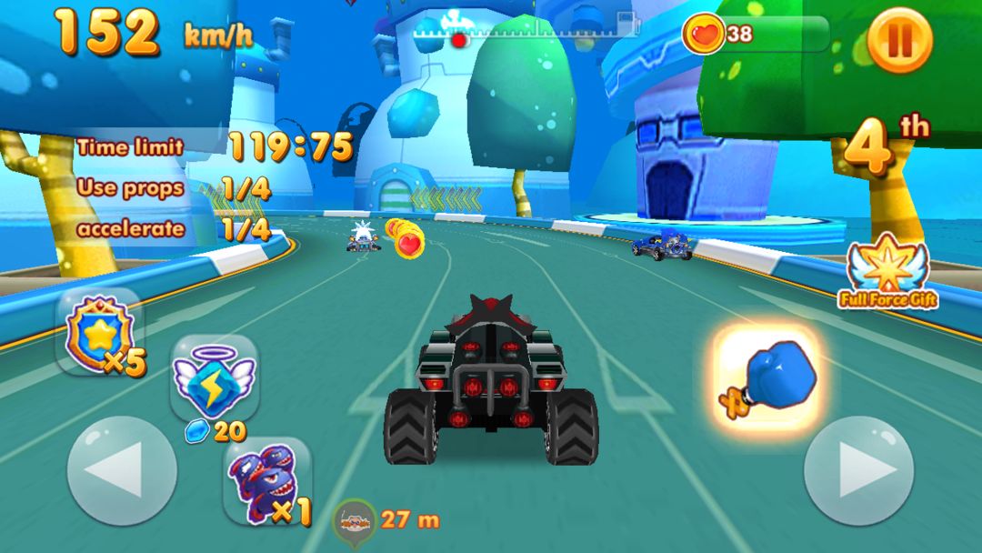 Super Sonic Kart Racing 게임 스크린 샷