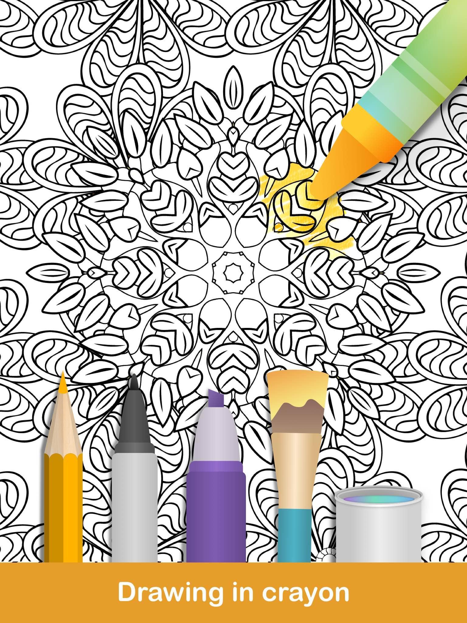 Cuplikan Layar Game 100+ Mandala coloring pages