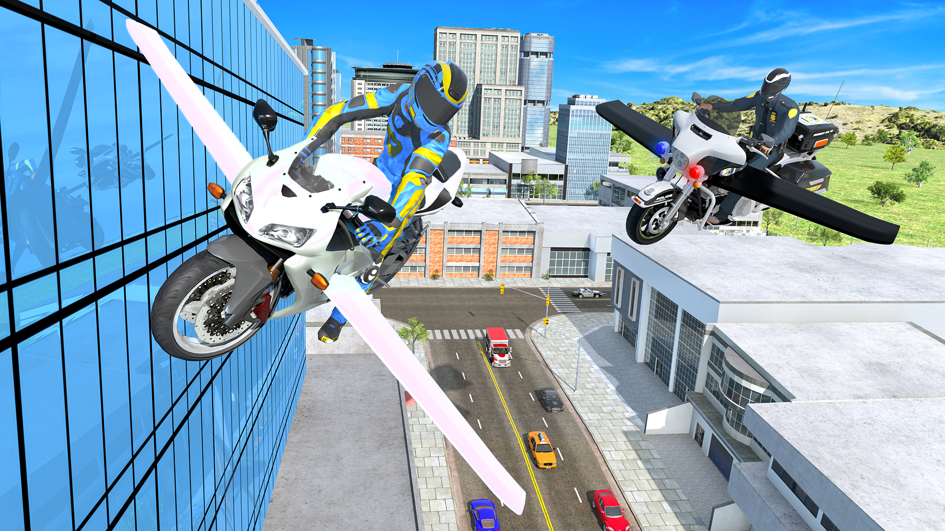 Flying Motorbike Simulator Game Screenshot