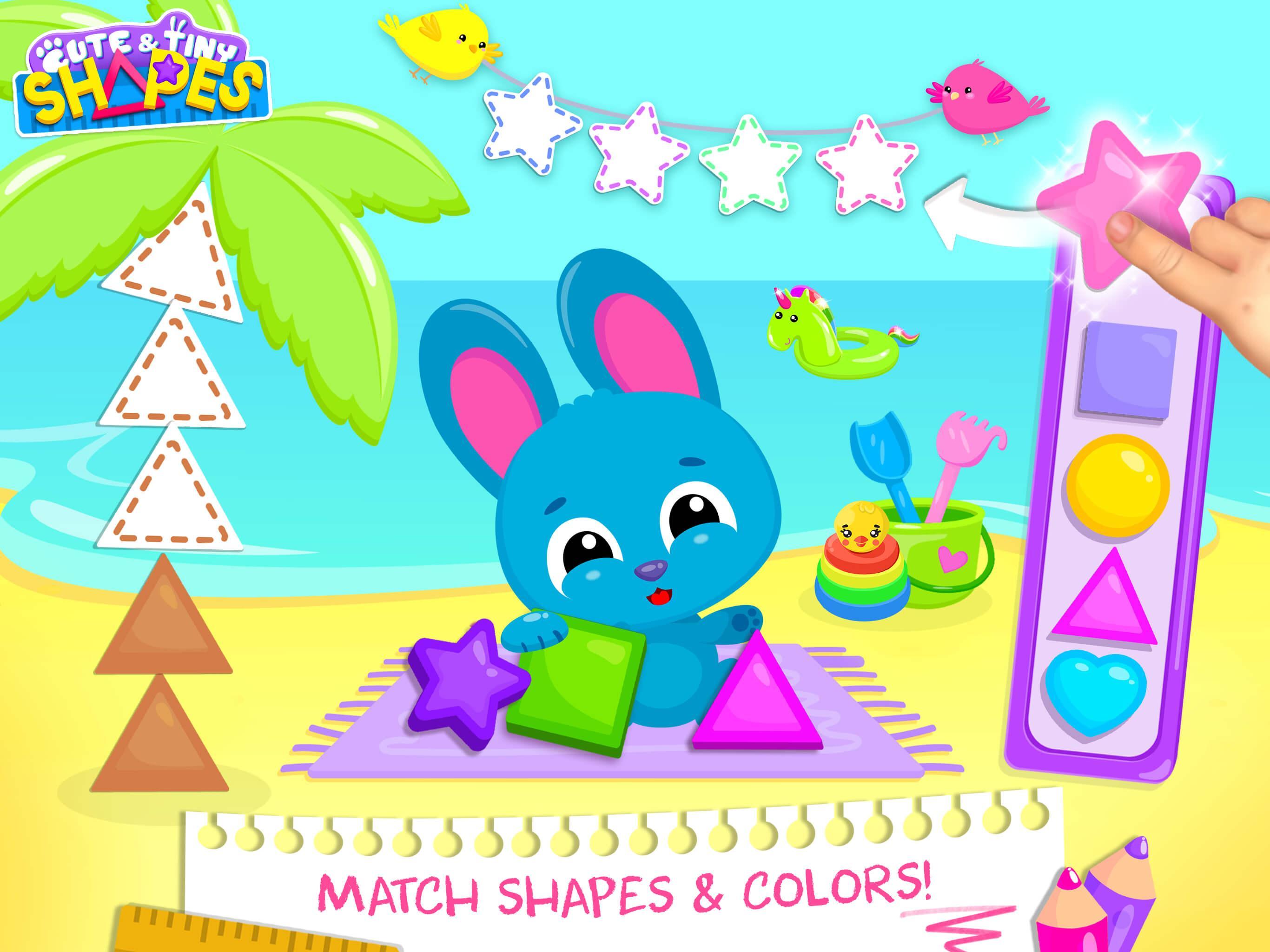 Cute & Tiny Shapes - Kids Learn Colors & Geometry 게임 스크린샷